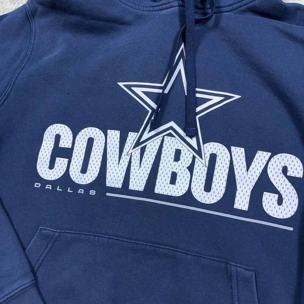 Dallas Cowboys Hoodie Men Medium Blue Nike Sweatshirt NFL‎ Football Cotton Adult